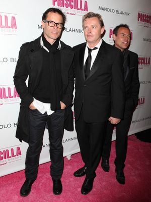 Guy Pierce & Stephen Elliott with guest attending the Broadway opening Night Performance of 'Priscilla Queen of the Desert - The Musical' at the Palace Theatre in New York City. @ BroadwayWorld Guy Pierce & Stephen Elliott with guest attending the Broadway opening Night Performa Photo