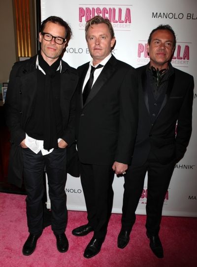 Guy Pierce & Stephen Elliott with guest attending the Broadway opening Night Performa Photo