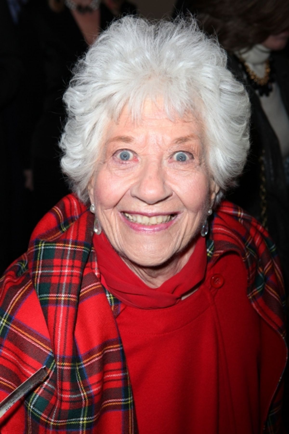 Charlotte Rae attending the Broadway opening Night Performance of 'Priscilla Queen of the Desert - The Musical' at the Palace Theatre in New York City. at PRISCILLA QUEEN OF THE DESERT Red Carpet - Part 1
