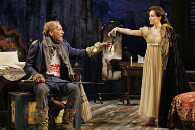 Jim Lichtscheidl (Captain Bluntschli) and Mariko Nakasone (Raina Petkoff) in the Gut Photo