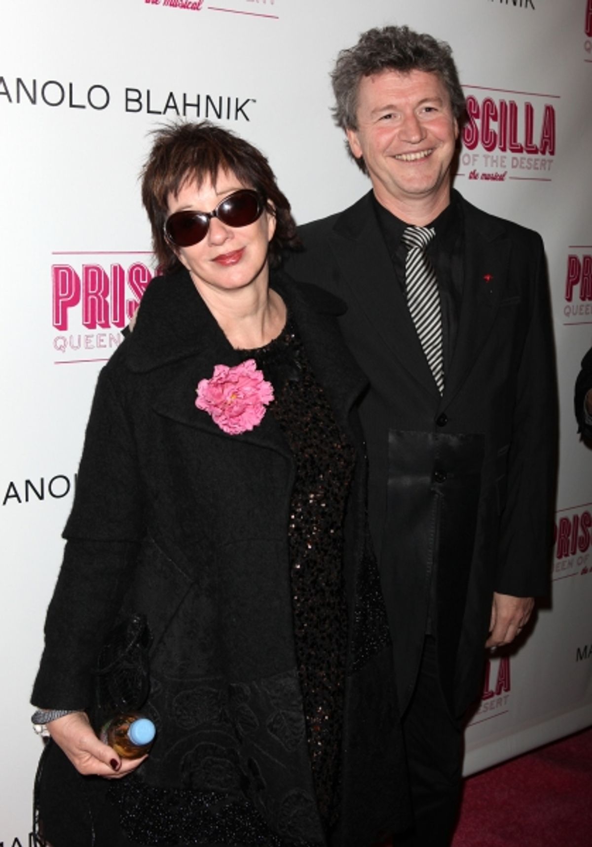 Director Simon Phillips and wife Carolyn Burns attending the Broadway opening Night Performance of 'Priscilla Queen of the Desert - The Musical' at the Palace Theatre in New York City. at 