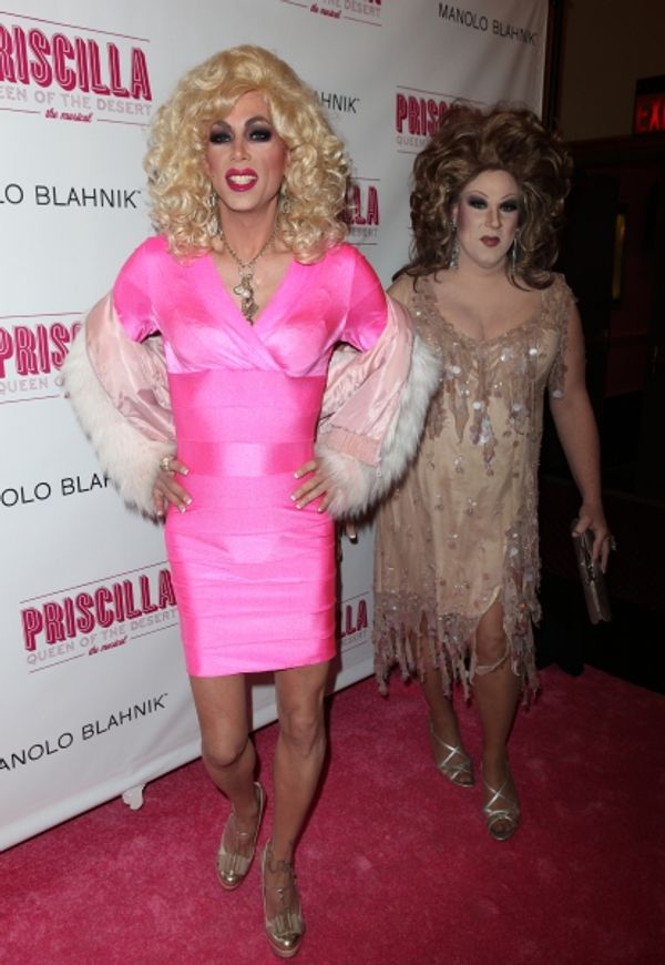 Sherry Vine & Gusty Winds attending the Broadway opening Night Performance of 'Prisci Photo