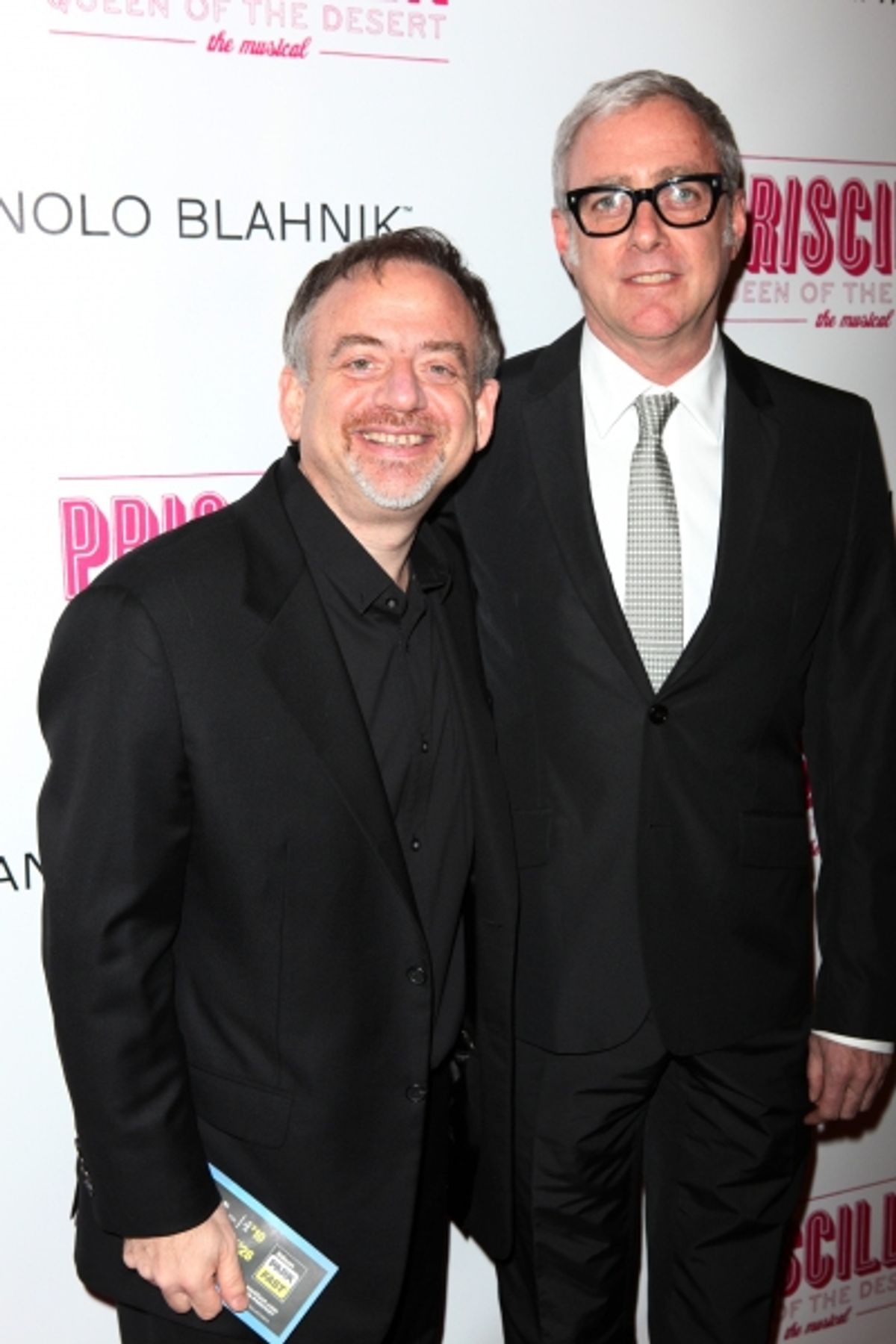 Marc Shaiman and Scott Whitman  attending the Broadway opening Night Performance of 'Priscilla Queen of the Desert - The Musical' at the Palace Theatre in New York City. at 