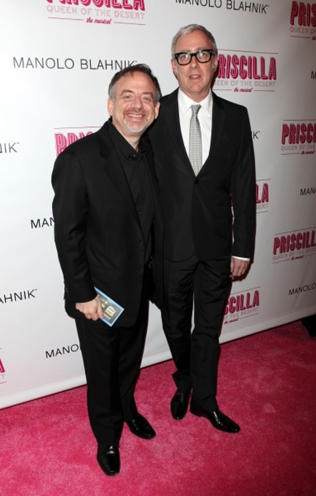 Marc Shaiman and Scott Whitman  attending the Broadway opening Night Performance of 'Priscilla Queen of the Desert - The Musical' at the Palace Theatre in New York City. at 