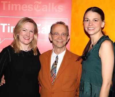 Kathleen Marshall & Joel Grey & Sutton Foster backstage with TimesTalks Presents: A C Photo