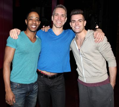 Amaker Smith, Mike McGowan & Kyle Brown attending the Broadway Opening Night Gypsy Ro Photo