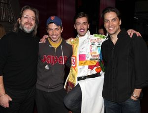 Eric Sciotto (Gypsy Robe Recipient for PRISCILLA) with C. David Johnson, Nick Adams & Will Swenson attending the Broadway Opening Night Gypsy Robe Ceremony for 'Priscilla Queen of the Desert - The Musical' at the Palace Theatre in New York City. @ BroadwayWorld Eric Sciotto (Gypsy Robe Recipient for PRISCILLA) with C. David Johnson, Nick Adams Photo