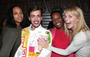 Eric Sciotto (Gypsy Robe Recipient for PRISCILLA)  with the DIVAS: Jacqueline B. Arno Photo