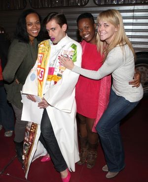 Eric Sciotto (Gypsy Robe Recipient for PRISCILLA) with the DIVAS: Jacqueline B. Arnold, Anastacia McCleskey & Ashley Spencer attending the Broadway Opening Night Gypsy Robe Ceremony for 'Priscilla Queen of the Desert - The Musical' at the Palace Theatre @ BroadwayWorld Eric Sciotto (Gypsy Robe Recipient for PRISCILLA) with the DIVAS: Jacqueline B. Arno Photo