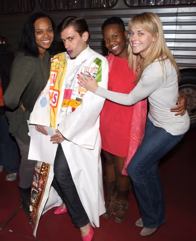 Eric Sciotto (Gypsy Robe Recipient for PRISCILLA)  with the DIVAS: Jacqueline B. Arno Photo