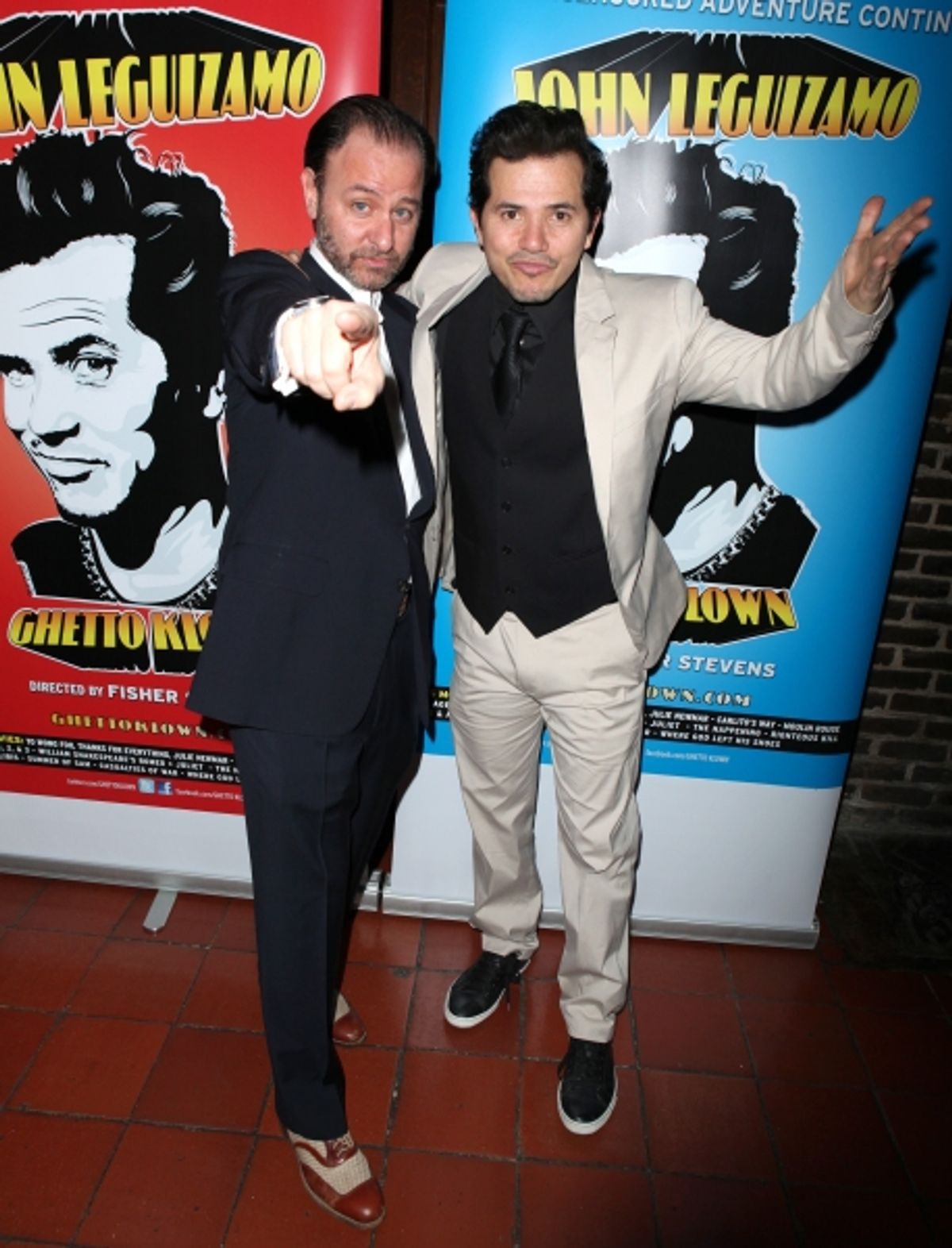 Director Fisher Stevens & John Leguizamo attending the Broadway Opening Night Performance Reception for  'Ghetto Klown'  at the Lyceum Theatre in New York City. at 