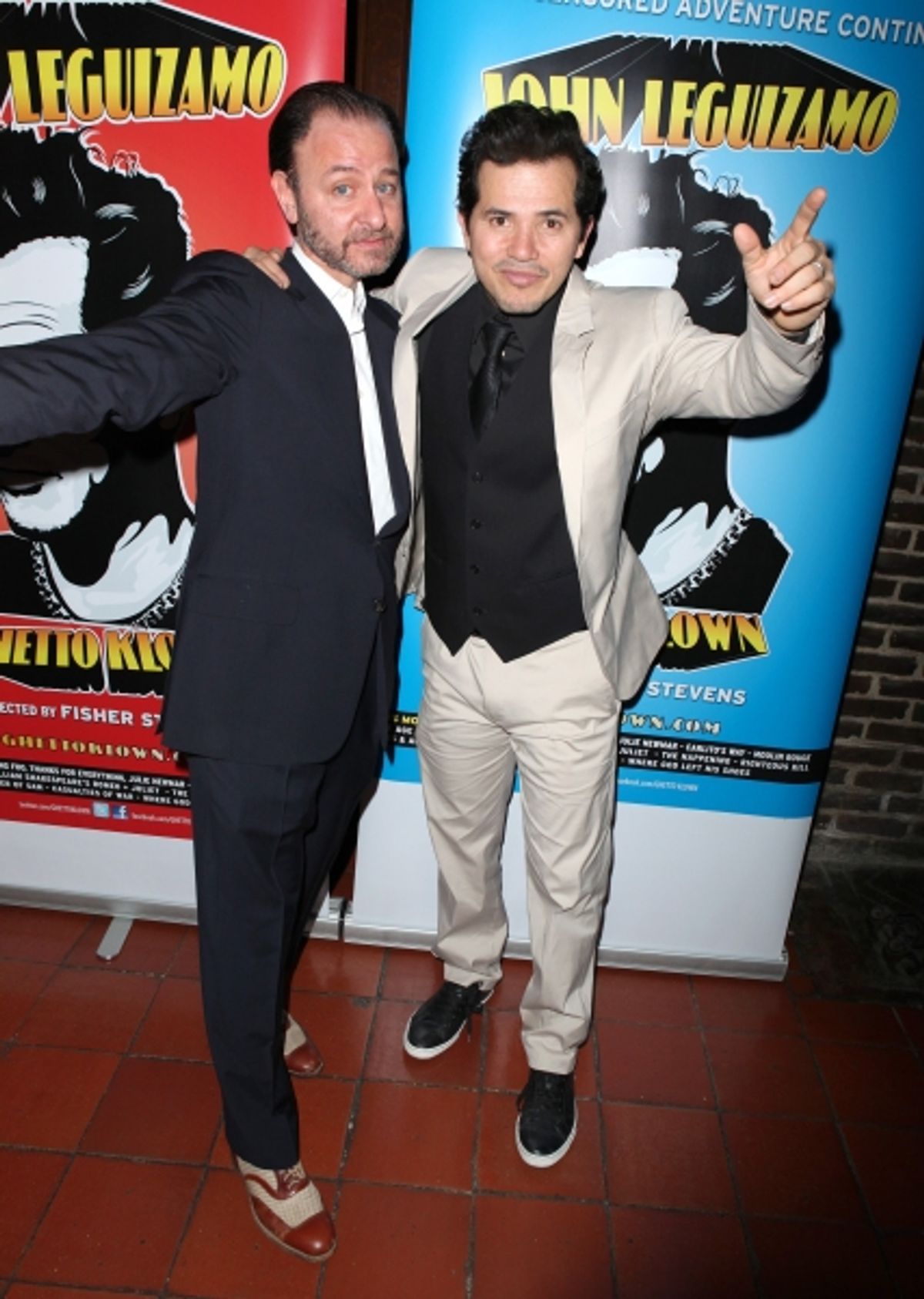 Director Fisher Stevens & John Leguizamo attending the Broadway Opening Night Performance Reception for  'Ghetto Klown'  at the Lyceum Theatre in New York City. at 