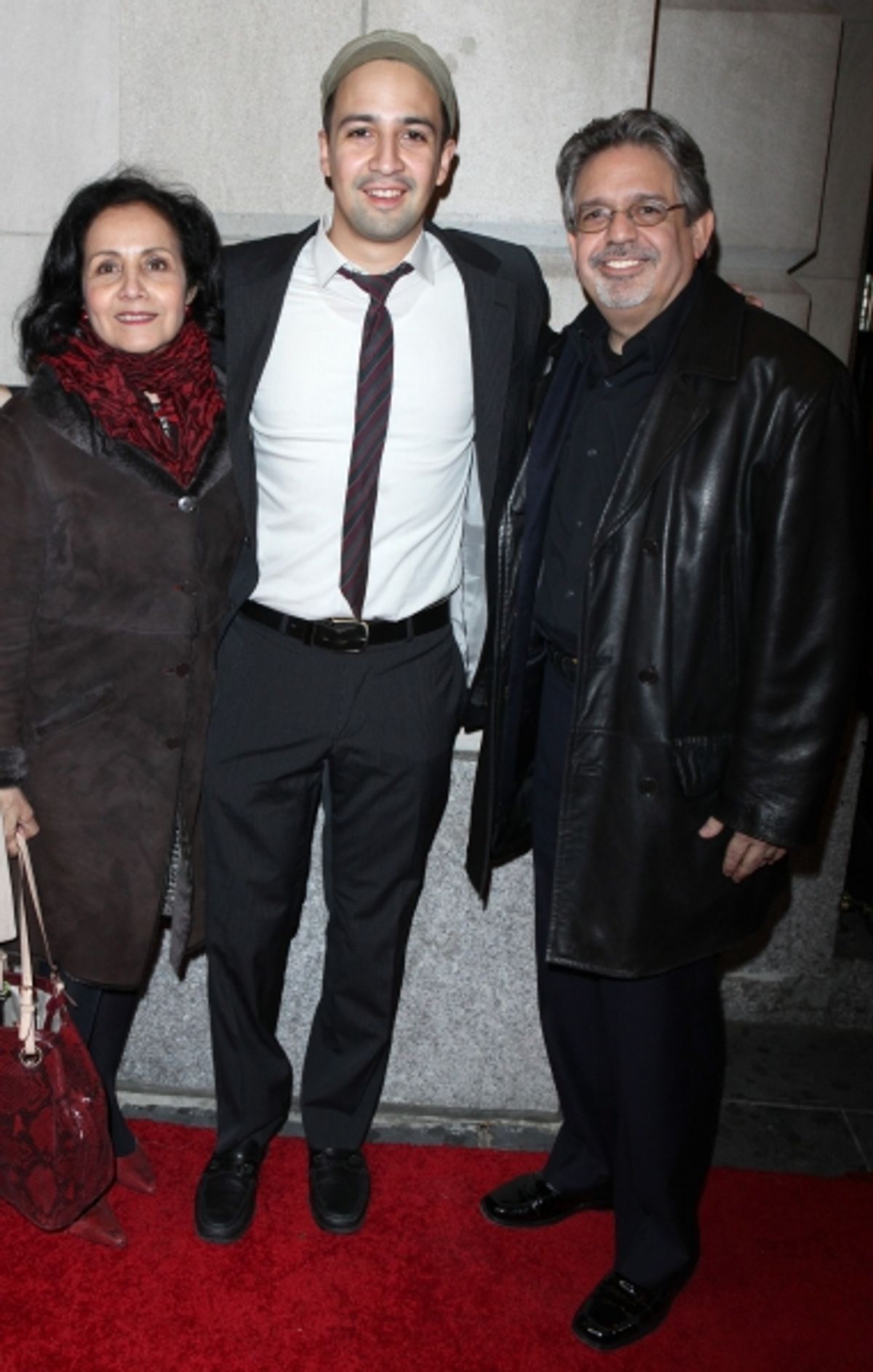 Lin-Manuel Miranda & Parents attending the Broadway Opening Night Performance of  'Ghetto Klown'  at the Lyceum Theatre in New York City. at 
