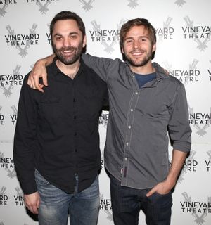 playwright Christopher Shinn & Michael Stahl-David attending the Meet & Greet the cast & creatives for the Off-Broadway World Premiere of 'PICKED' at the Vineyard Theatre in New York City. @ BroadwayWorld playwright Christopher Shinn & Michael Stahl-David attending the Meet & Greet the cas Photo