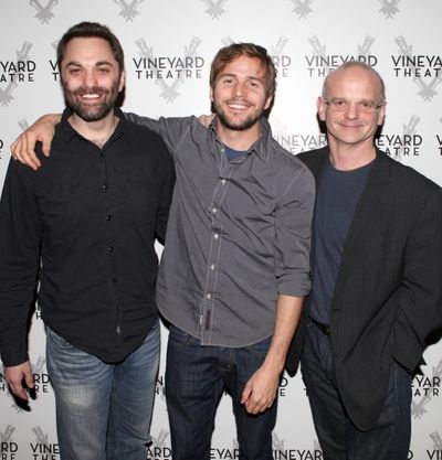 Playwright Christopher Shinn & Michael Stahl-David & Director Michael Wilson attendin Photo
