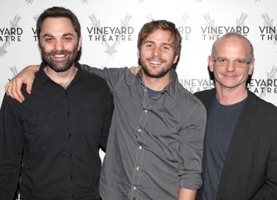 Playwright Christopher Shinn & Michael Stahl-David & Director Michael Wilson attendin Photo