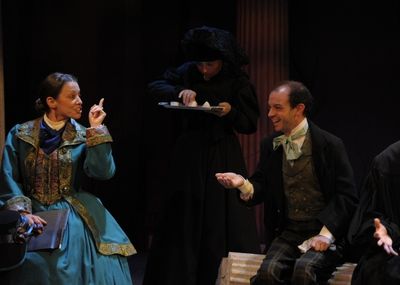  Katherine Michelle Tanner (Margaret Fuller) , Allison DeCaro (Lydian Emerson), and B Photo