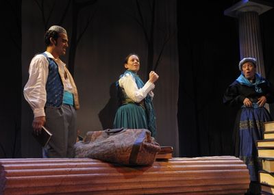  Walter Kmeic (Count O), Katherine Michelle Tanner (Margaret Fuller) , and Allison De Photo