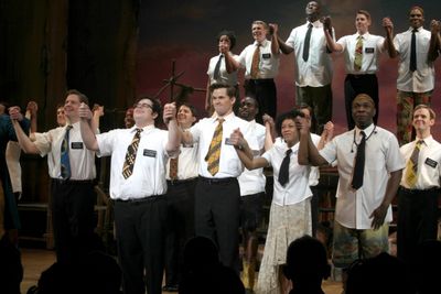 Ensemble cast featuring: Rory O'Malley, Josh Gad, Andrew Rannells, Nikki M. James & M Photo