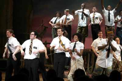 Ensemble cast featuring: Rory O'Malley, Josh Gad, Andrew Rannells, Nikki M. James & M Photo