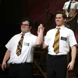 Ensemble cast featuring: Josh Gad & Andrew Rannells during the Broadway Opening Night Curtain Call for 'The Book Of Morman' at the Eugene O'Neill Theatre in New York City. @ BroadwayWorld Ensemble cast featuring: Josh Gad & Andrew Rannells during the Broadway Opening Night Photo