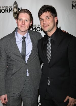 Justin Bohon & Stephen Oremus attending the Broadway Opening Night After Party for 'The Book Of Mormon' at Gotham Hall in New York City. @ BroadwayWorld Justin Bohon & Stephen Oremus attending the Broadway Opening Night After Party for 'T Photo