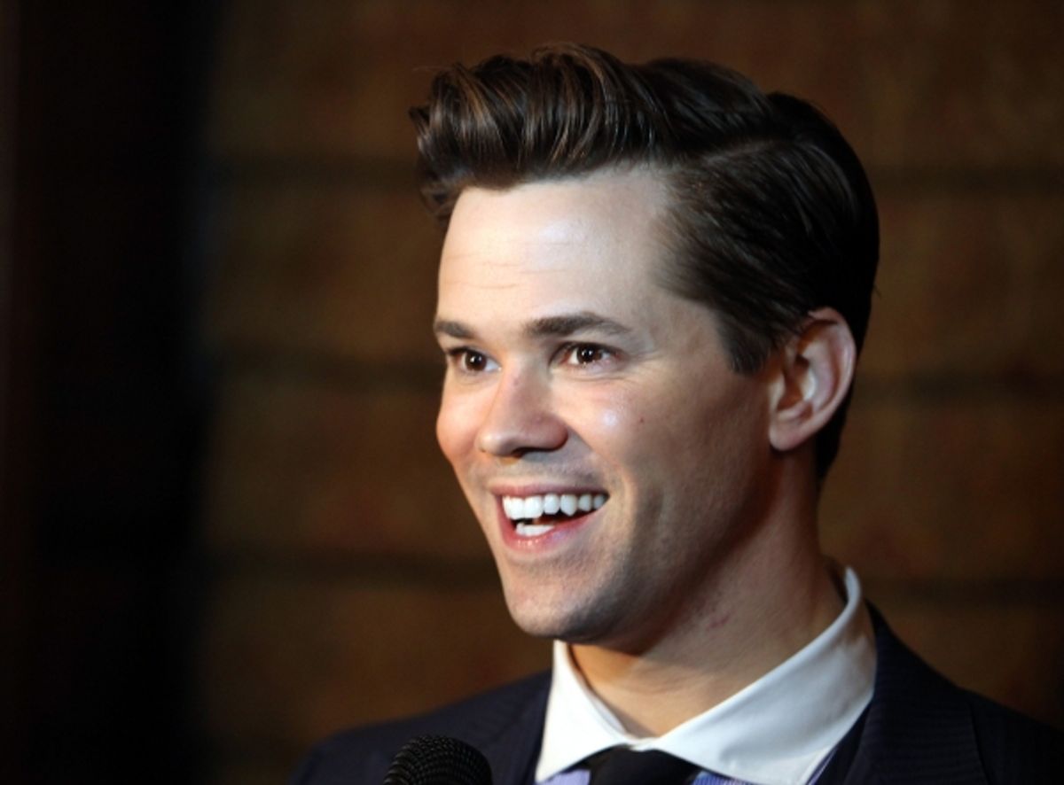 Andrew Rannells attending the Broadway Opening Night After Party for 'The Book Of Mormon' at Gotham Hall in New York City. at 