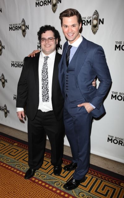 Josh Gad and Andrew Rannells attending the Broadway Opening Night After Party for 'Th Photo