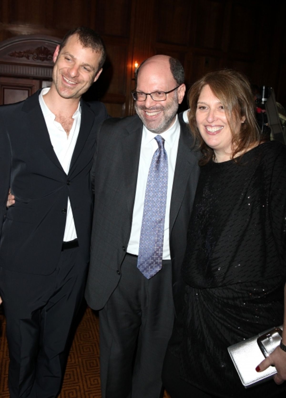 Matt Stone, Scott Rudin & Anne Garefino attending the Broadway Opening Night After Party for 'The Book Of Mormon' at Gotham Hall in New York City. at 