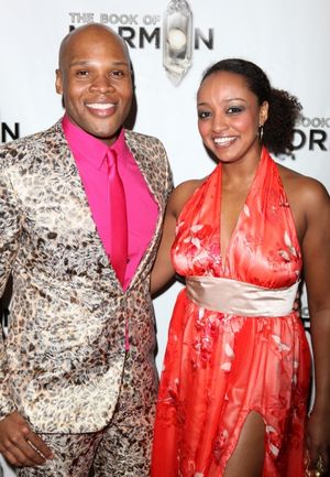 Michael James Scott & Asmeret Ghebremichael attending the Broadway Opening Night After Party for 'The Book Of Mormon' at Gotham Hall in New York City. @ BroadwayWorld Michael James Scott & Asmeret Ghebremichael attending the Broadway Opening Night Aft Photo