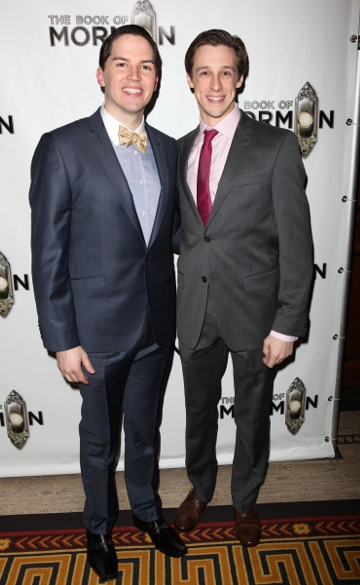 Kevin Duda and Jason Michael Snow attending the Broadway Opening Night After Party for 'The Book Of Mormon' at Gotham Hall in New York City. at 