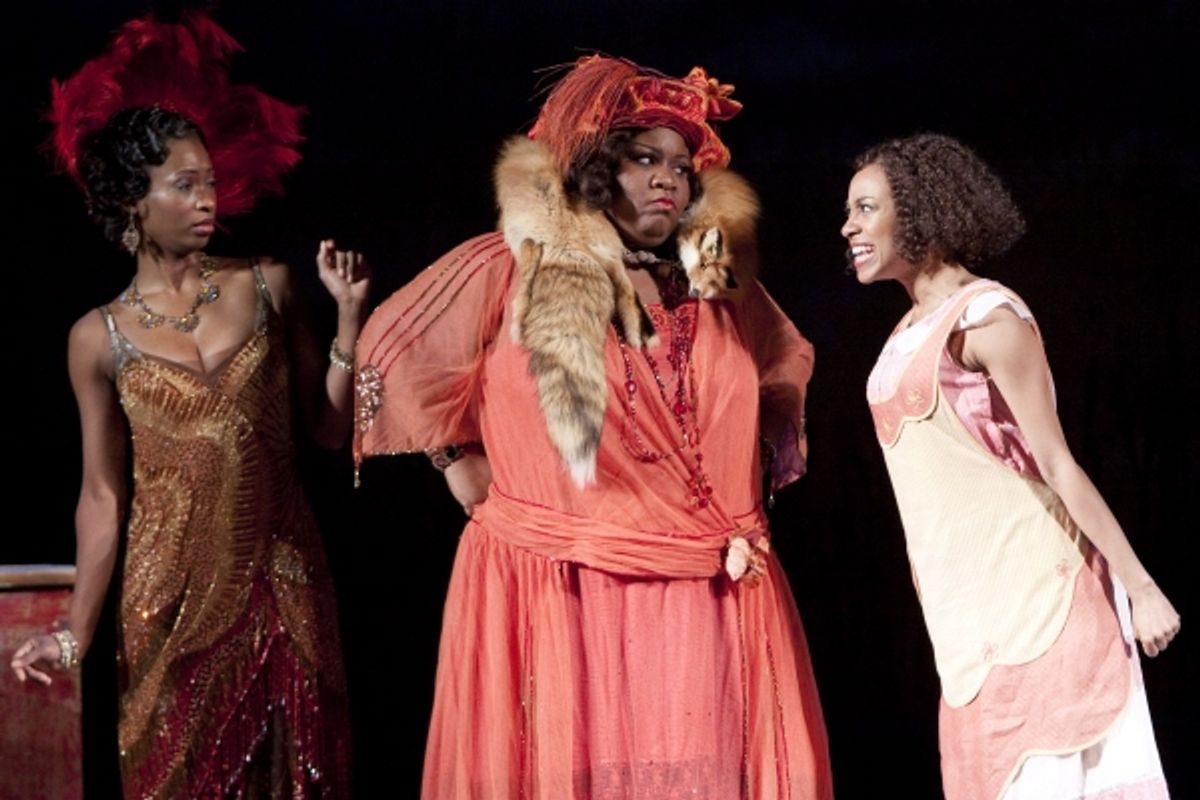 Taprena Augustine (Shug Avery), Pam Trotter (Sofia) and Allison Semmes (Squeak) at 
