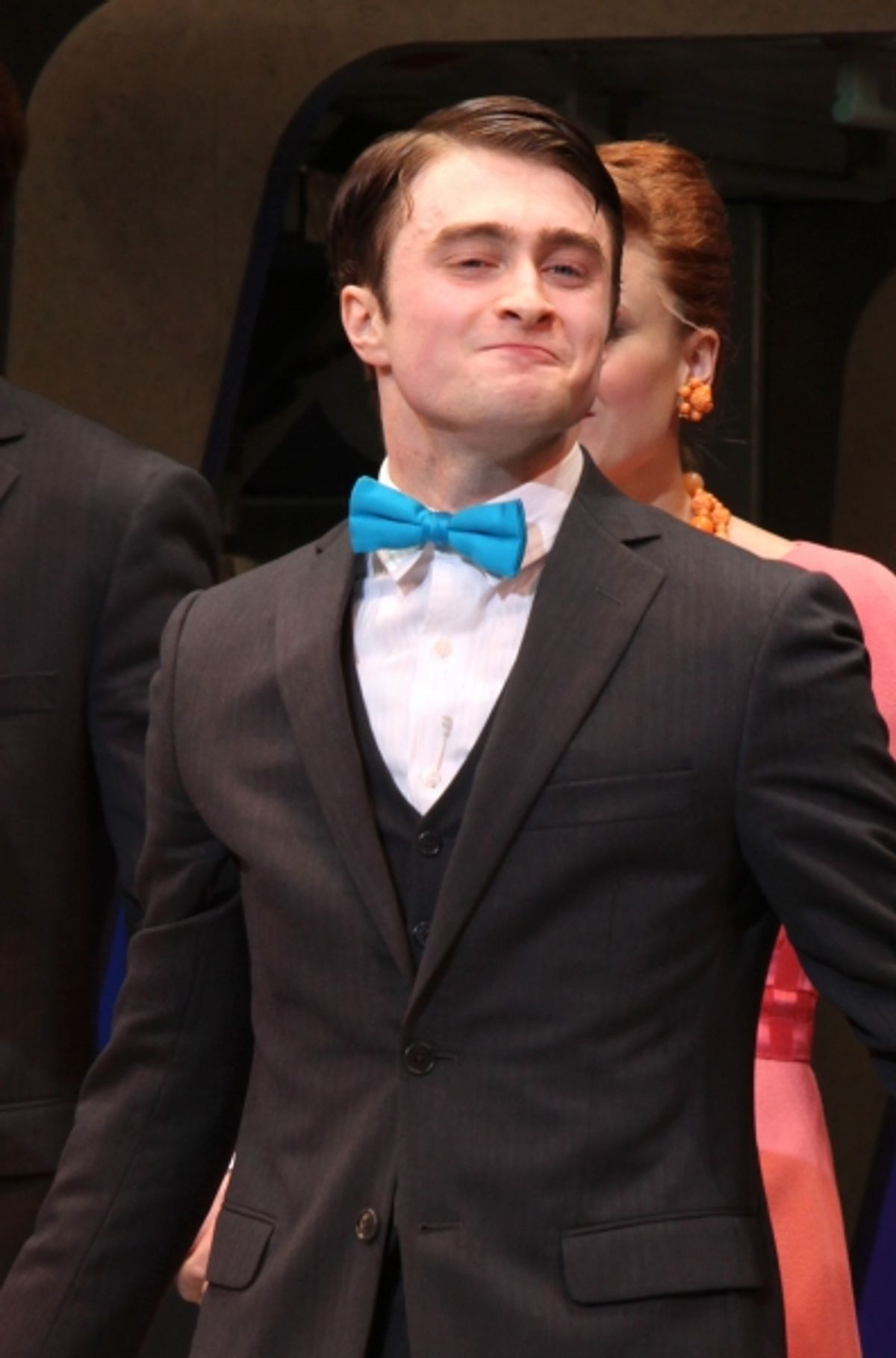 Daniel Radcliffe during the Opening Night Performance Curtain Call for  'How To Succeed In Business...' in New York City. at 