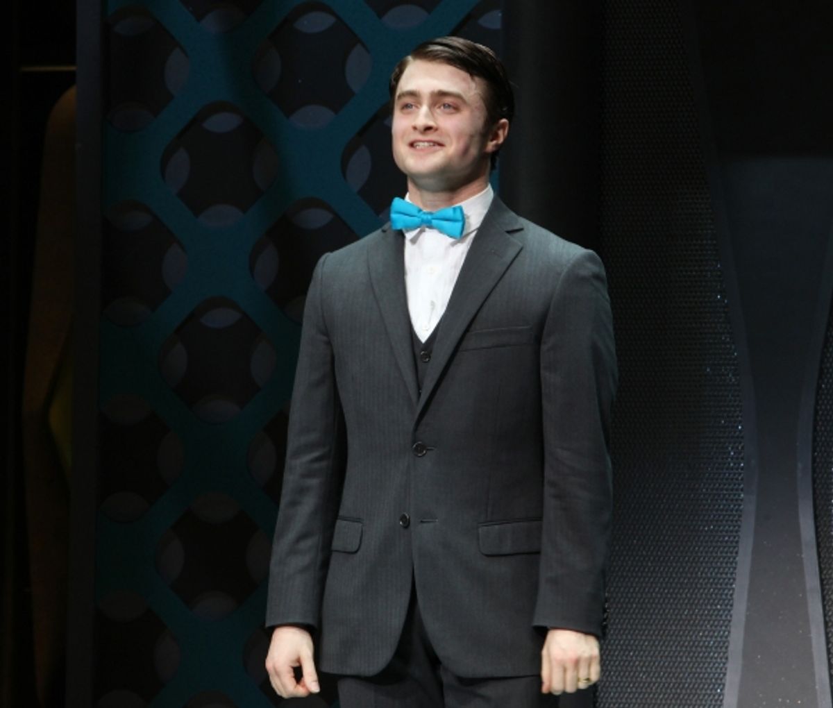 Daniel Radcliffe during the Opening Night Performance Curtain Call for  'How To Succeed In Business...' in New York City. at 