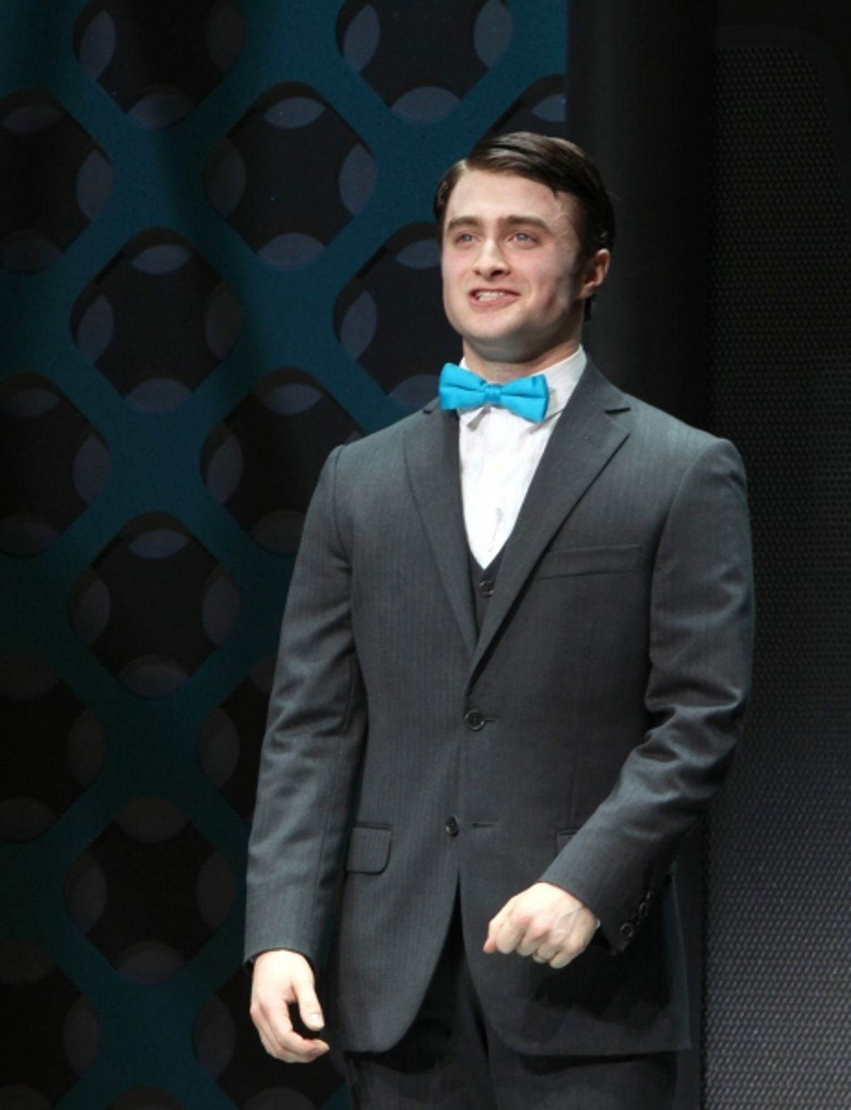 Daniel Radcliffe during the Opening Night Performance Curtain Call for  'How To Succeed In Business...' in New York City. at 