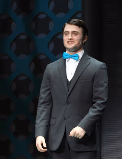 Daniel Radcliffe during the Opening Night Performance Curtain Call for  'How To Succe Photo
