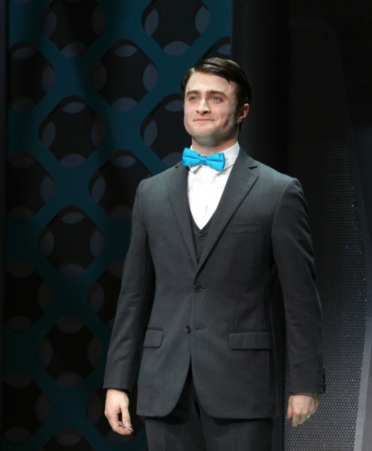 Daniel Radcliffe during the Opening Night Performance Curtain Call for  'How To Succeed In Business...' in New York City. at 