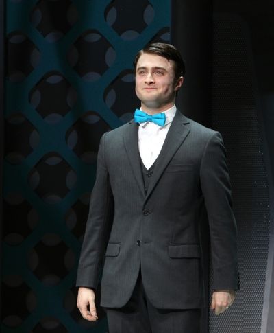 Daniel Radcliffe during the Opening Night Performance Curtain Call for  'How To Succe Photo