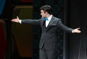 Daniel Radcliffe during the Opening Night Performance Curtain Call for 'How To Succeed In Business...' in New York City. @ BroadwayWorld Daniel Radcliffe during the Opening Night Performance Curtain Call for 'How To Succe Photo