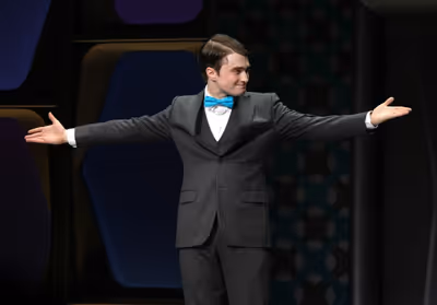 Daniel Radcliffe during the Opening Night Performance Curtain Call for  'How To Succe Photo