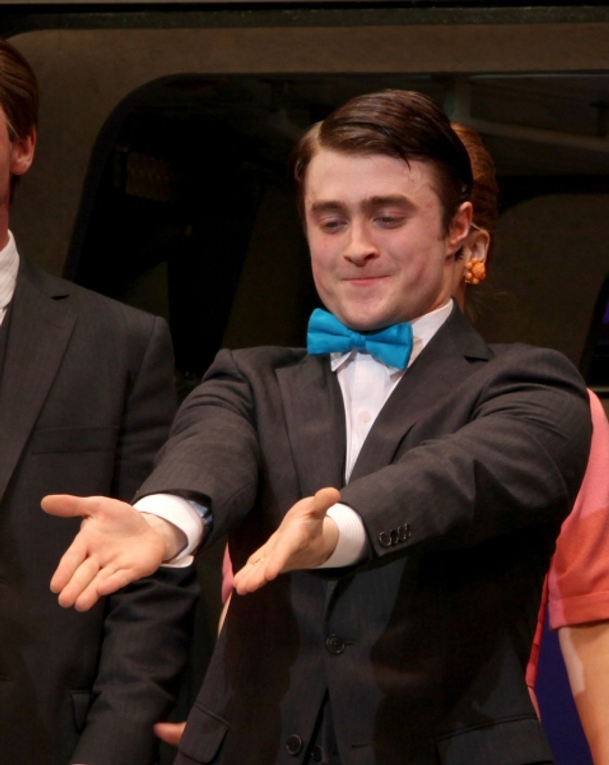 Daniel Radcliffe during the Opening Night Performance Curtain Call for  'How To Succeed In Business...' in New York City. at 