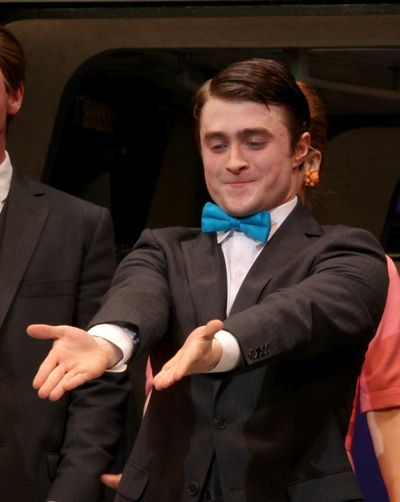 Daniel Radcliffe during the Opening Night Performance Curtain Call for  'How To Succe Photo