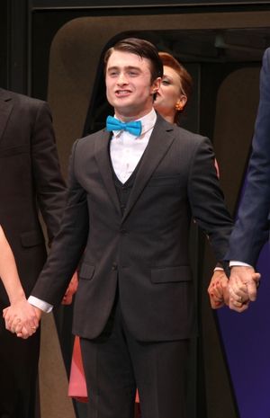 Daniel Radcliffe during the Opening Night Performance Curtain Call for 'How To Succeed In Business...' in New York City. @ BroadwayWorld Daniel Radcliffe during the Opening Night Performance Curtain Call for 'How To Succe Photo