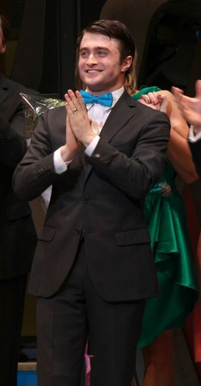 Daniel Radcliffe during the Opening Night Performance Curtain Call for  'How To Succe Photo