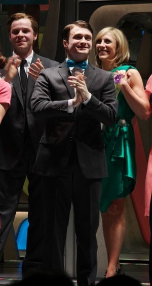 Daniel Radcliffe during the Opening Night Performance Curtain Call for 'How To Succeed In Business...' in New York City. @ BroadwayWorld Daniel Radcliffe during the Opening Night Performance Curtain Call for 'How To Succe Photo