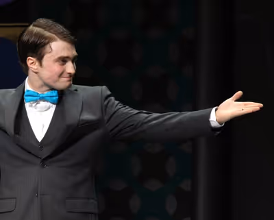 Daniel Radcliffe during the Opening Night Performance Curtain Call for  'How To Succe Photo