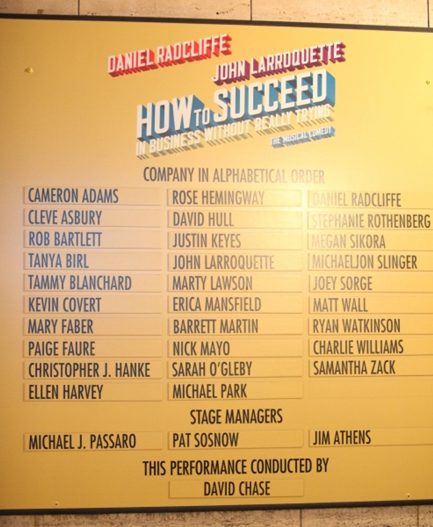 Photo Coverage: HOW TO SUCCEED IN BUSINESS Opening Night Curtain Call Photo Coverage: HOW TO SUCCEED IN BUSINESS Opening Night Curtain Call Image