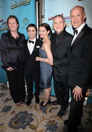 Daniel Radcliffe & Rose Hemingway with producers Craig Zadan & Neil Meron attending the Opening Night Performance After Party for 'How To Succeed In Business...' in New York City. @ BroadwayWorld Daniel Radcliffe & Rose Hemingway with producers Craig Zadan & Neil Meron attending t Photo