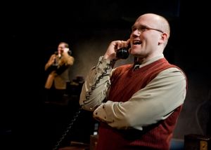 Nathan Jeffrey, front, Eberhard Bethga , with Matt Shimkus, Dietrich Bonhoeffer Photo