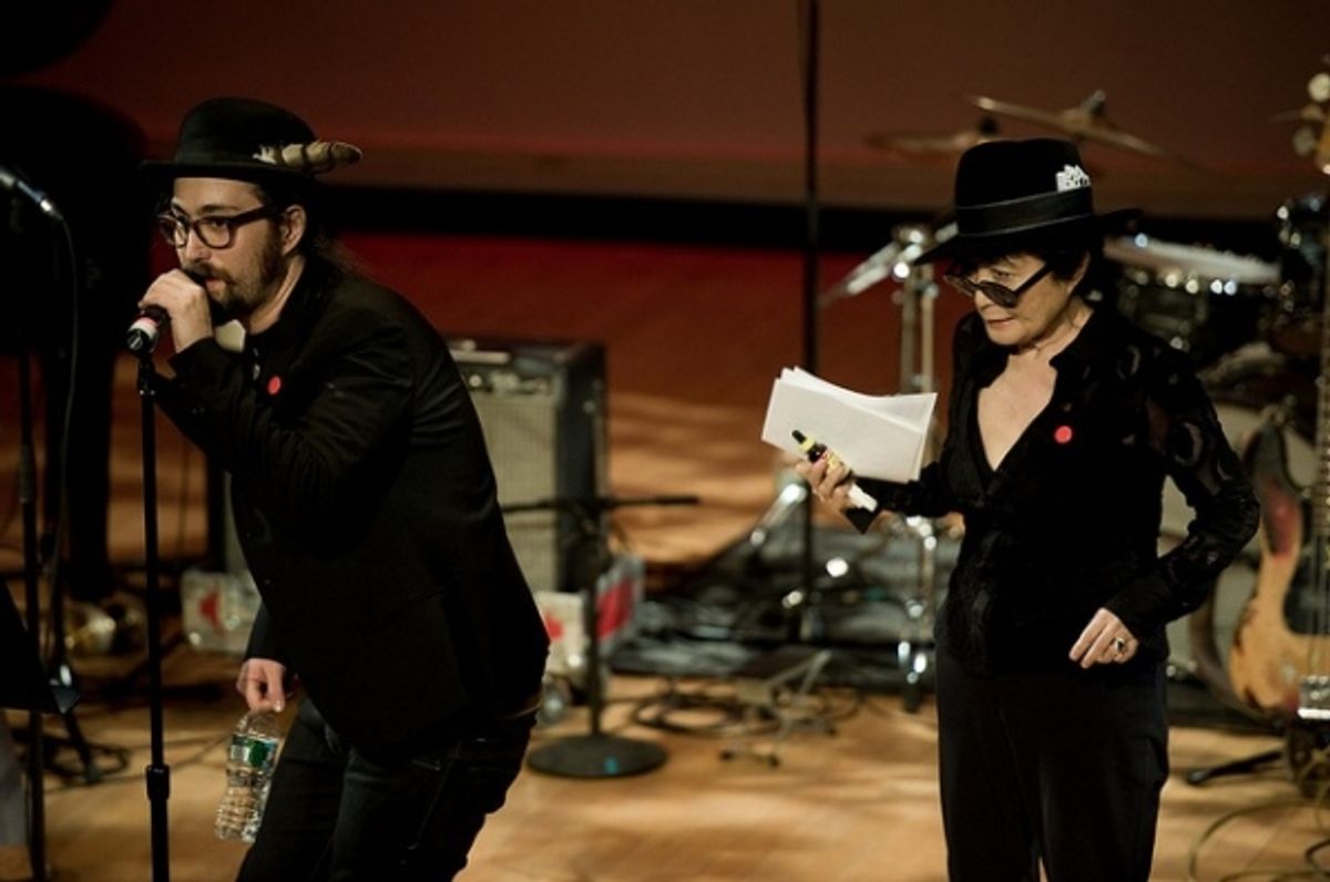 Sean Lennon, Yoko Ono at 